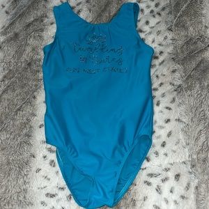 Destira blue child large leotard